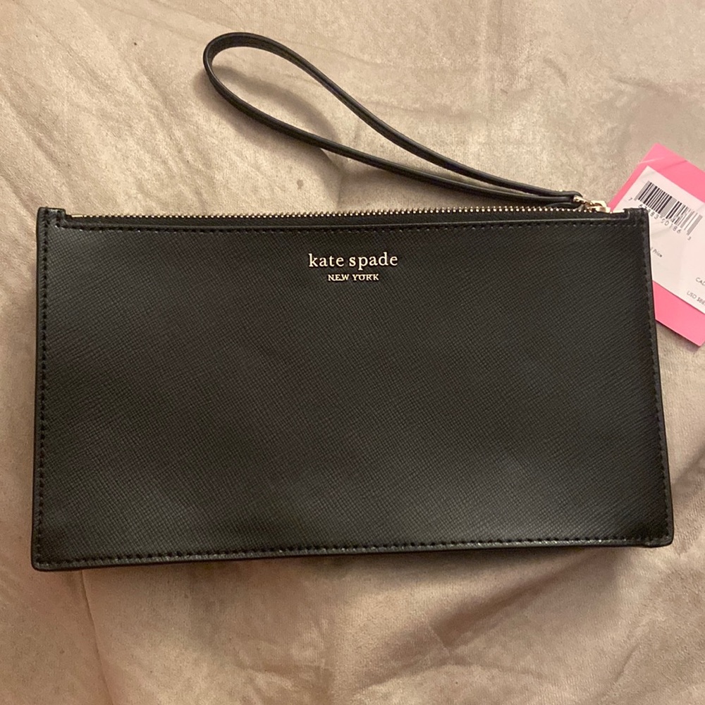 NWT Kate Spade Black Wristlet
